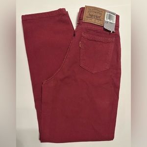 Levi’s Vintage Orange Tab Youth Burgundy 12 Slim Jeans. NWT.